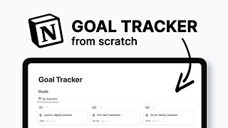 Build a Goal Tracker from scratch  Notion Tutorial [upl. by Nosneb54]