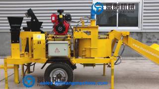 M7MI TWIN hydraulic diesel hydraform soil cement interlocking brick making machine [upl. by Felicidad684]