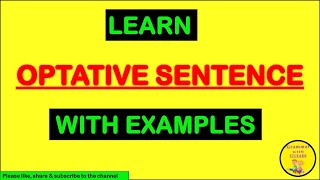 Optative Sentences Optative Sentences Examples Optative Sentences In English GrammarS2LEARN [upl. by Lapotin408]