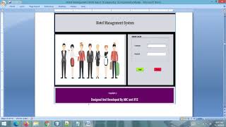 Project Report  Hotel Management System  JAVA MYSQL [upl. by Aneeuqal440]