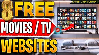 🔴Top 8 Websites to Watch FREE Movies  TV Shows No Sign up 2024 Update [upl. by Ydolem]