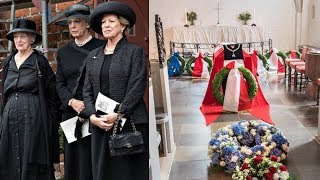 Queen Margrethe attends Princess Elisabeths funeral [upl. by Laurance]