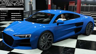 GTA 5  DLC Vehicle Customization  Obey 10F Audi R8 [upl. by Samtsirhc]