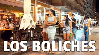 Los Boliches Fuengirola Nightlife Malaga Spain Relaxing Walking Tour 4K 60FPS Latest Update [upl. by Rosabella769]