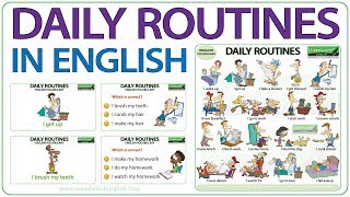 Daily Routines in English  Vocabulary [upl. by Adnak380]