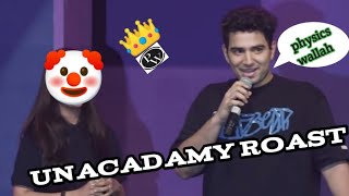 Unacadamy roast samay Raina 🤡 physics wallah 👑 unacadamy shocked alak Pandey Rock [upl. by Atwater]