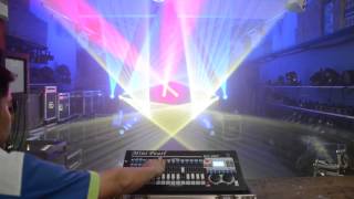 JUN PRO Mini Pearl DMX controller with sharpy Beam 230 Double prism  stage lighting [upl. by Acinoed]