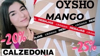 COMPRAS 2° REBAJAS  ZARA OYSHO MANGO CALZEDONIA  HAUL REBAJAS INVIERNO 2024 TRY ON 👚🧦👗👟 [upl. by Sihon]