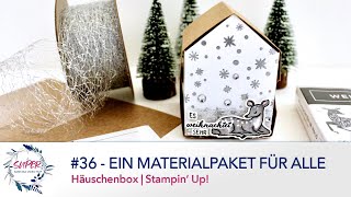 SUper Samstag Video Hop 36 – Ein Materialpaket für alle  Häuschenbox  Stampin Up [upl. by Ahseral415]