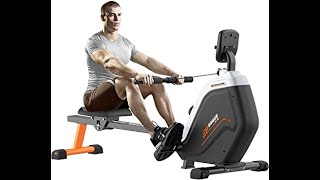 Review pooboo Magnetic Rowing Machines Rower Foldable 2021 [upl. by Lloyd372]