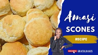 Amasi scones recipe  No egg A South African Baker amasiscones [upl. by Aseel771]