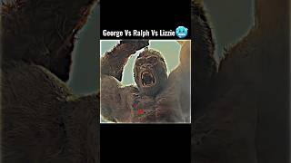 George Vs Ralph Vs Lizzie 🥶🥵  Final Battle Scene  Rampage Movie Clips Scene  shorts george [upl. by Ayad242]