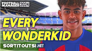 EVERY FM24 Wonderkid you need in ONE Shortlist  Football Manager 2024 Wonderkid Shortlist [upl. by Rehpotsirh225]