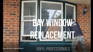 Bay window replacement How to install bay window [upl. by Llig]