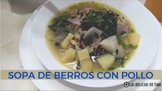 Como preparar SOPA DE BERROS CON POLLOA mi estilo [upl. by Alorac483]