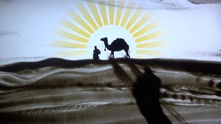 projection Sand Art By Hari Krishna From Hyderabad India [upl. by Georglana]