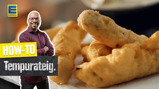 Tempurateig  Tempura für Gemüse Garnelen oder Fleisch selber machen [upl. by Newob200]