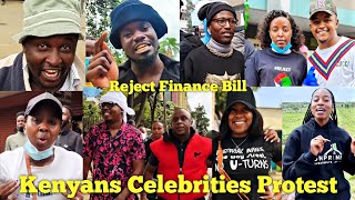 ALL KENYAN CELEBRITIES PROTESTING TODAY Maandamano Live rejectfinancebill [upl. by Cassius]