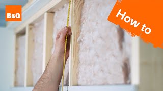 How to insulate amp plasterboard a stud wall [upl. by Kcirdet]