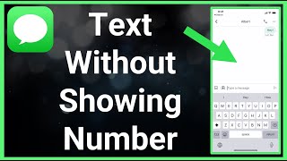 How To Send Text Messages To Anyone Without Showing Your Number [upl. by Llenrrad]