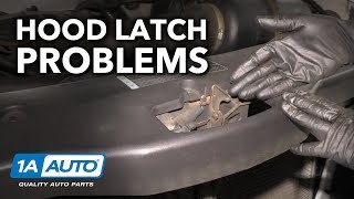 Hood Stuck Shut How to Diagnose Stuck Hood Latch on Your Car  Truck [upl. by Jacy]