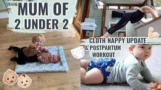 MUM OF 2 UNDER 2 DITL VLOG  Postpartum WO Why I Stopped Using Cloth Nappies amp Finished Nursery [upl. by Eanrahs]