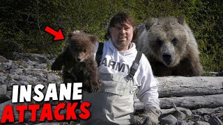 3 Grizzly Bear Attacks CAUGHT On CAMERA [upl. by Enilecram251]