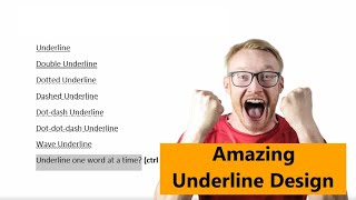 How to make Fancy Underline in Microsoft Word [upl. by Yecal]