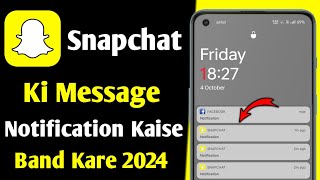 snapchat ki message notification kaise band kare  how to turn off snapchat message notifications [upl. by Ycniuqed]