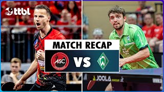 GRÜNWETTERSBACH vs BREMEN Tischtennis Bundesliga Recap  2024 Matchday 2 [upl. by Nashoma776]