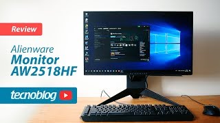 Monitor Alienware AW2518HF  Review Tecnoblog [upl. by Ylloj]