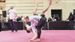 Kayla Harrison Judo Throws and Trips PFL 2 Open Workouts [upl. by Ttekcirc]