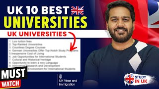 Top 10 Universities in UK for Indian Students  UK September 2024 Intake  Study in UK [upl. by Ecinuahs]