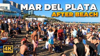 MAR DEL PLATA After Beach🔸SUPER CAMINATA 4K🔸ARGENTINA🇦🇷 [upl. by Tranquada]