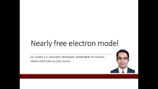 Nearly free electron model [upl. by Llewen]