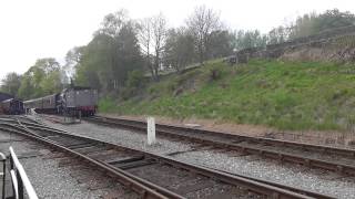 5820 leaves Oxenhope on KWVR at 251pm on Sunday 17th May 2015 [upl. by Riancho124]