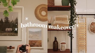 DIY Small Bathroom Makeover  decorating the windowless bathroom Ive always hated 🛁 [upl. by Naed763]