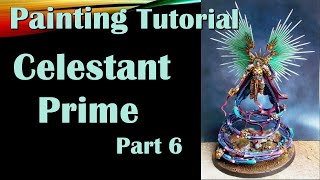 Painting Tutorial Celestant Prime part 6 Head and Shoulder Pads [upl. by Llechtim]