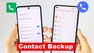 How To Backup Contacts On Google Dialer Realme Dialer Oppo Dialer MIUI Dialer 2024 [upl. by Navap120]