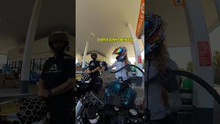 Gas station activities 💀 KingCity636 ✨Recorded with insta360 X4 link in bio✨ bikerchick [upl. by Tezil]