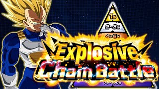 THE SPECTACLE OF TRUNKS AND CELL EXPLOSIVE CHAIN BATTLE VS SUPER VEGETA  DBZ Dokkan Battle PL [upl. by Sinne862]