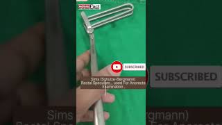 SCHULZEBERGMANN RECTAL SPECULUM use for rectal Examination  trending bhfyp viralvideos [upl. by Ateekan660]