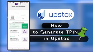 How to Generate TPIN in Upstox [upl. by Tran95]