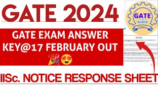 GATE response sheet 2024  GATE EXAM ANSWER KEY 2024  GATE RESPONSE SHEET  GATE RESULT DATE [upl. by Dorreg257]