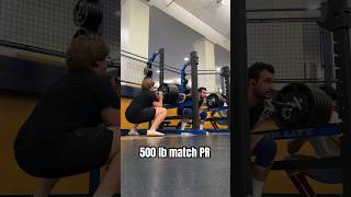 500 lb match squat PR squat motivation powerlifting [upl. by Radbourne]