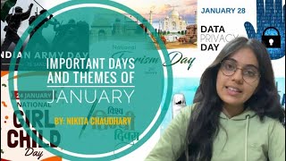 Important days themes of January 📚📃 important for all exams 📃 viral trending viralvideo share [upl. by Greeley7]