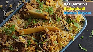 Mutton Dum Biryani  నిజమైన హైదరాబాది మటన్ బిర్యాని  How to Make Hyderabad Style Mutton Dum Biryani [upl. by Neerak]