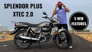 New Hero Splendor Plus XTEC 20 Detailed Review  All Latest Features  Motorxone [upl. by Ardnaeed766]