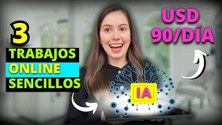 90día 👉3 Trabajos online con IA 👉 Gana dinero en internet desde casa SIN EXPERIENCIA [upl. by Aila]