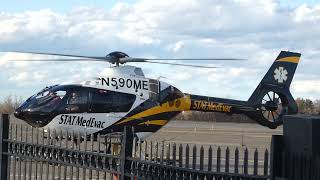 N590ME  Brand New STAT MedEvac H135 T3 Landing [upl. by Faustina]